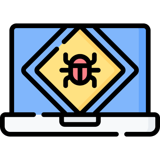 Infected cyber attack cyber crime laptop icon