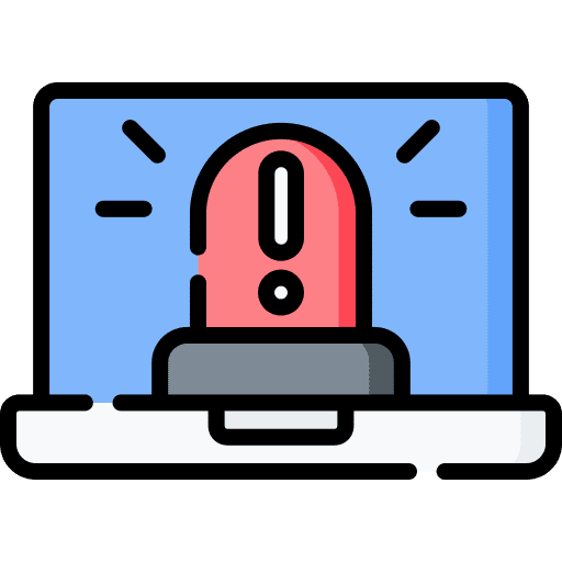 Malware malware alarm cyber attack icon