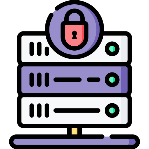 Lock database protection security icon Lock database protection security icon