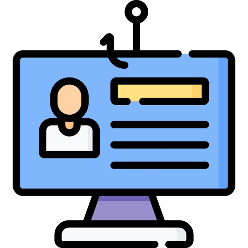 Phishing identity malware cyber crime icon Phishing identity malware cyber crime icon
