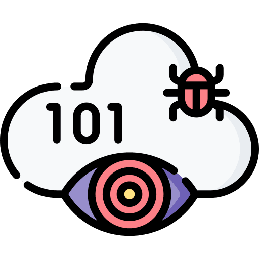 Cloud cyber crime virus ui icon Cloud cyber crime virus ui icon