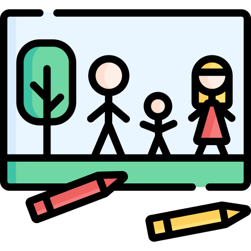 Drawing drawing father kids icon