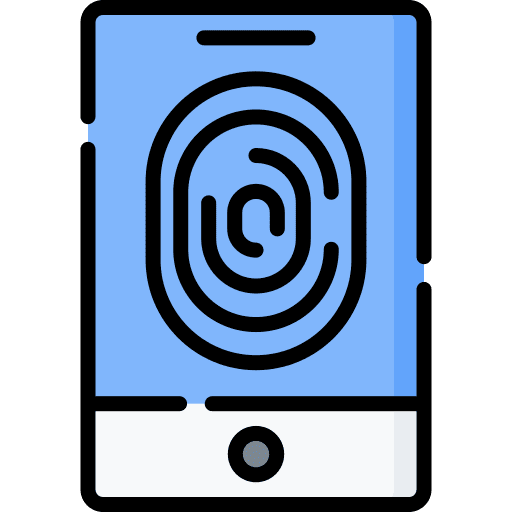 Fingerprint security fingerprint identification scan icon Fingerprint security fingerprint identification scan icon
