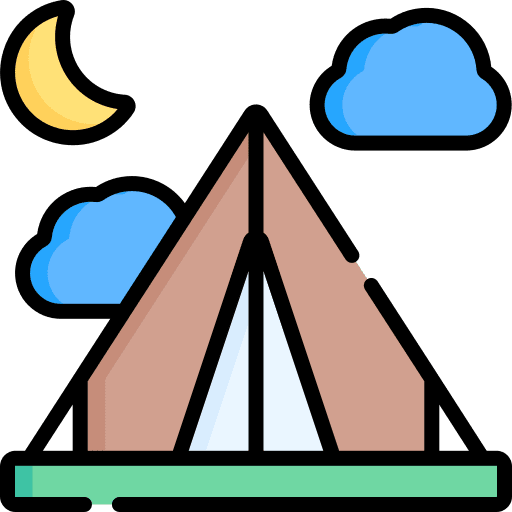 Camping tent forest tent moon icon Camping tent forest tent moon icon
