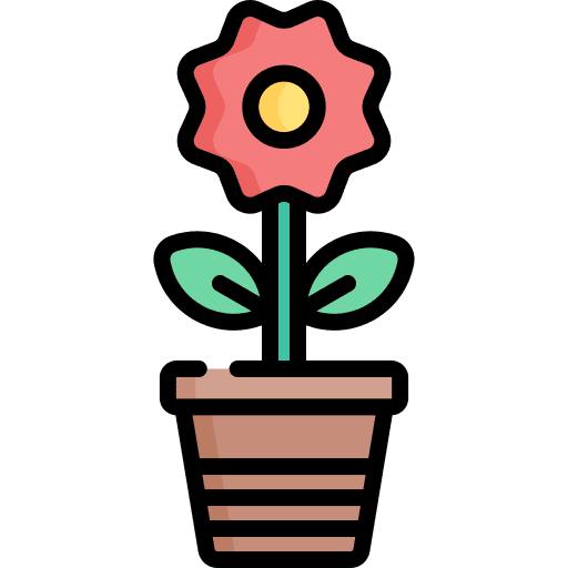 Flower pot house plants farming and gardening nature icon Flower pot house plants farming and gardening nature icon