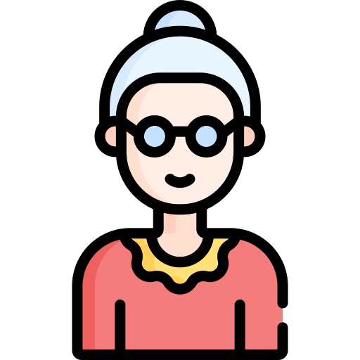 Grandmother avatar eye glasses profile icon Grandmother avatar eye glasses profile icon