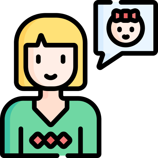 Thinking baby motherhood boy icon