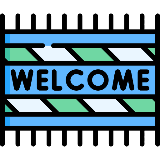 Doormat furniture and household entrance welcome icon Doormat furniture and household entrance welcome icon
