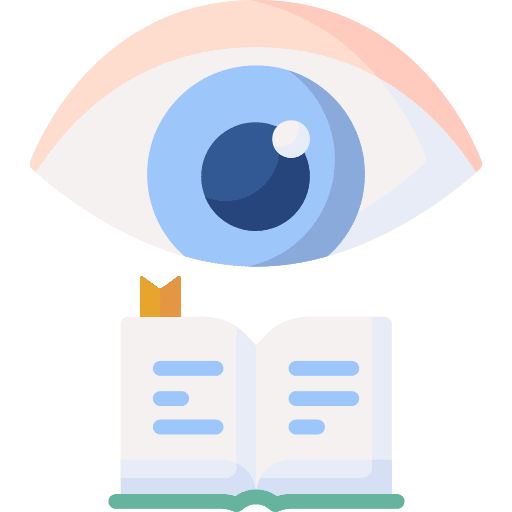 Attention eye book attention icon Attention eye book attention icon