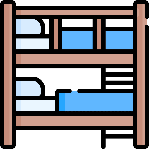 Bunk bed furniture and household holidays rest icon Bunk bed furniture and household holidays rest icon