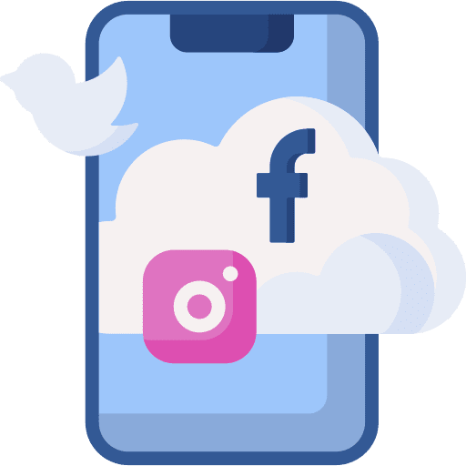 Social network sns instagram smartphone icon