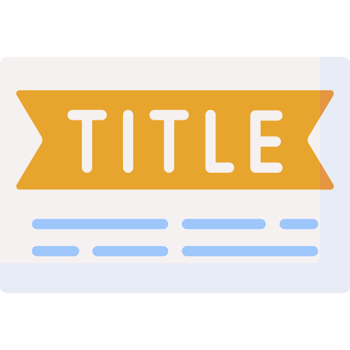 Title communication text lines layout icon