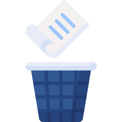 Trash garbage junk document icon Trash garbage junk document icon