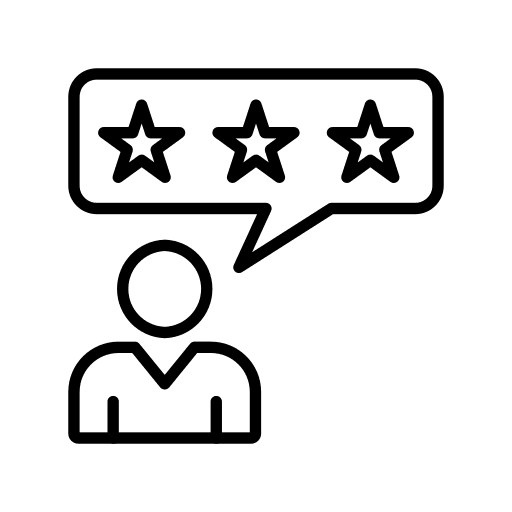 Customer review feedback customer satisfaction communications icon