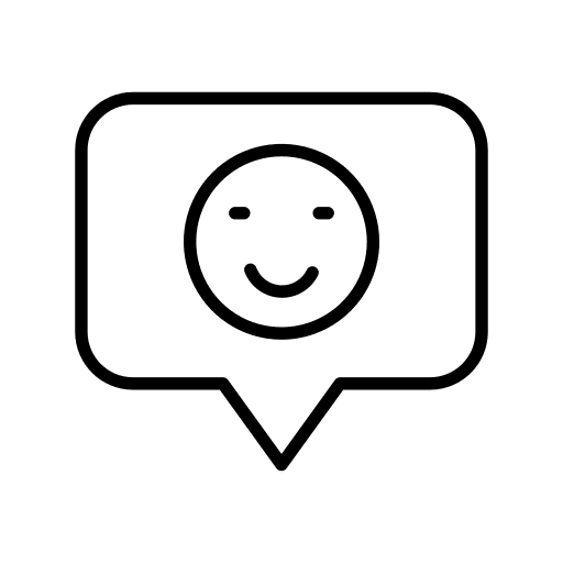 Emoji speech bubble message communications icon