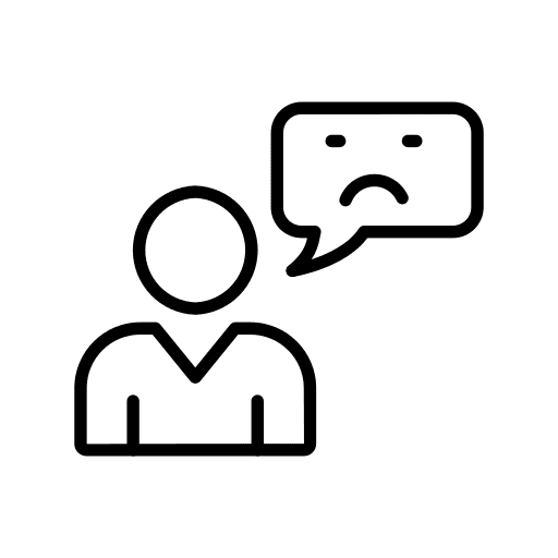 Man people communications complaint icon