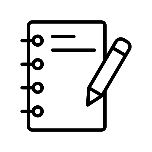 Notebook write memo agenda icon