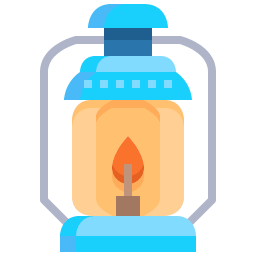 Oil lamp adventure camping equipment icon Oil lamp adventure camping equipment icon