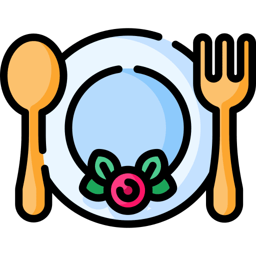 Banquet restaurant meal wedding icon
