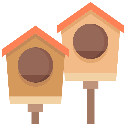 Bird house animals season farming icon Bird house animals season farming icon