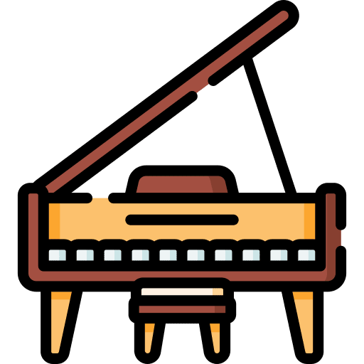 Piano keys orchestra piano icon