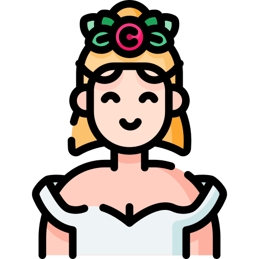 Bride people short hair blonde icon Bride people short hair blonde icon