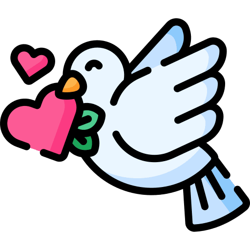Dove romantic marriage religious icon