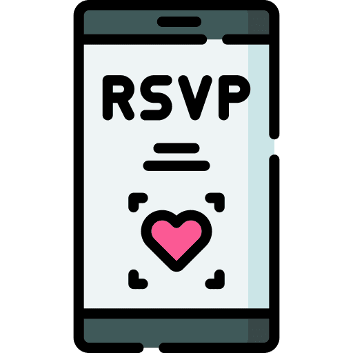 Rsvp wedding invitation love letter invitation icon