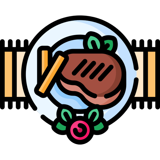 Steak steak food and restaurant dish icon Steak steak food and restaurant dish icon