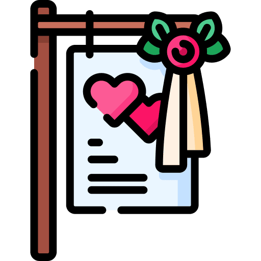 Wedding sign direction love and romance sign icon Wedding sign direction love and romance sign icon