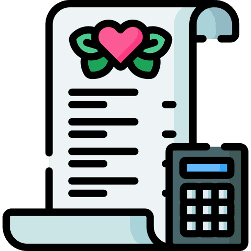 Wedding cost planning business budget icon Wedding cost planning business budget icon