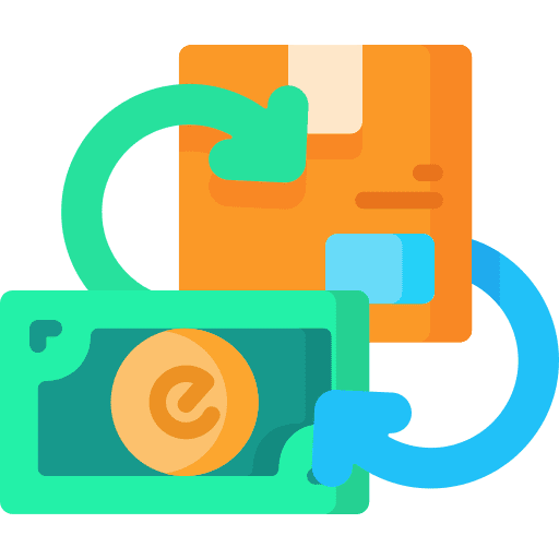 Cash payment banknote delivery box online store icon Cash payment banknote delivery box online store icon