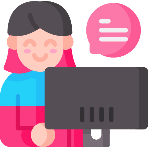 Customer service agent computer caucasian call icon