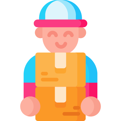 Delivery courier delivery man supplier caucasian icon Delivery courier delivery man supplier caucasian icon