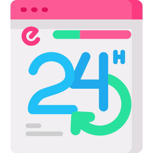 24 hours buy commerce time and date icon 24 hours buy commerce time and date icon
