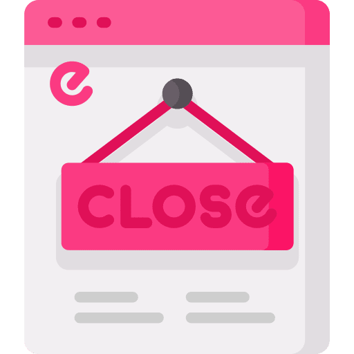 Close online shop ecommerce shopping online icon Close online shop ecommerce shopping online icon