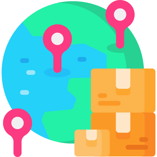 Worldwide shipping delivery box shipment placeholder icon Worldwide shipping delivery box shipment placeholder icon