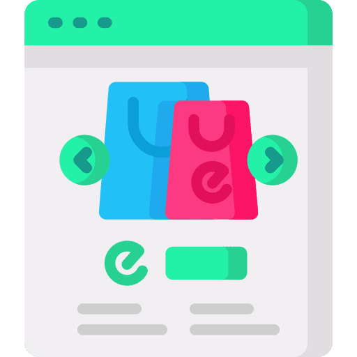 Ecommerce select products website icon Ecommerce select products website icon