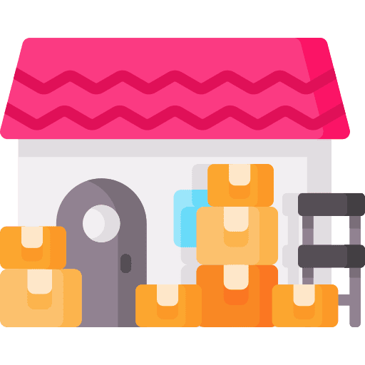 Warehouse storage box shipping and delivery icon Warehouse storage box shipping and delivery icon