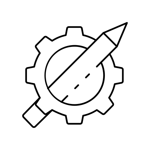 Setting gear setting management icon