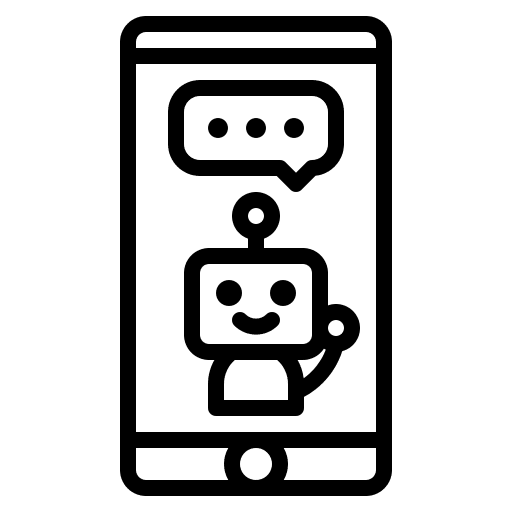 Chatbot shipping and delivery communication robotics icon Chatbot shipping and delivery communication robotics icon