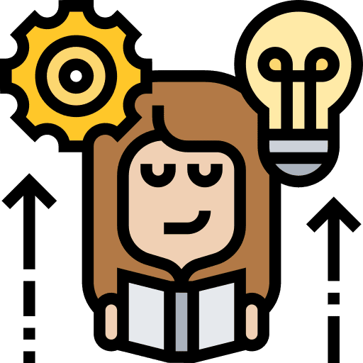 Cognitive light bulb understanding education icon