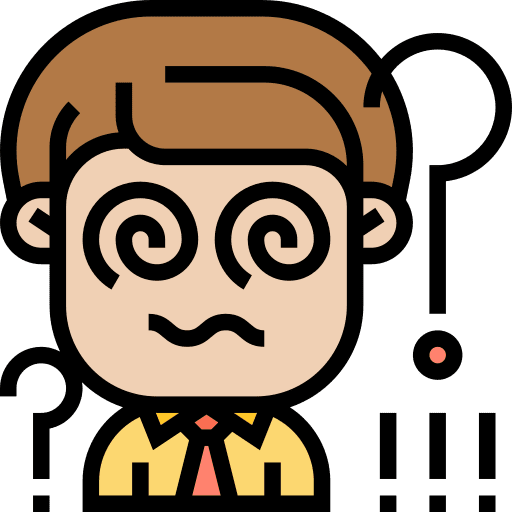 Confused user people mental icon