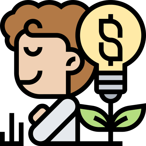 Investment business and finance money head icon Investment business and finance money head icon