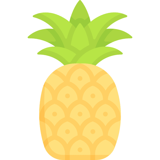 Pineapple organic vegetarian fruit icon
