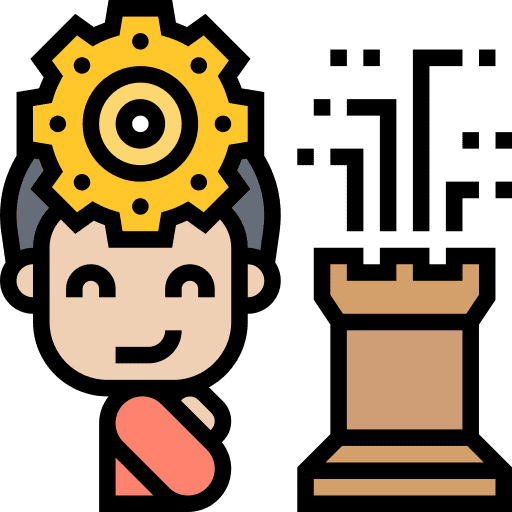 Strategic chess management strategy icon Strategic chess management strategy icon