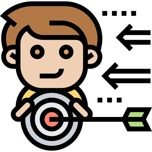 Targeting mission aim success icon Targeting mission aim success icon