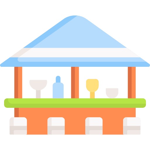 Beach bar bar summer holidays icon Beach bar bar summer holidays icon