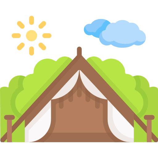 Tent hobbies and free time cloudy holidays icon Tent hobbies and free time cloudy holidays icon