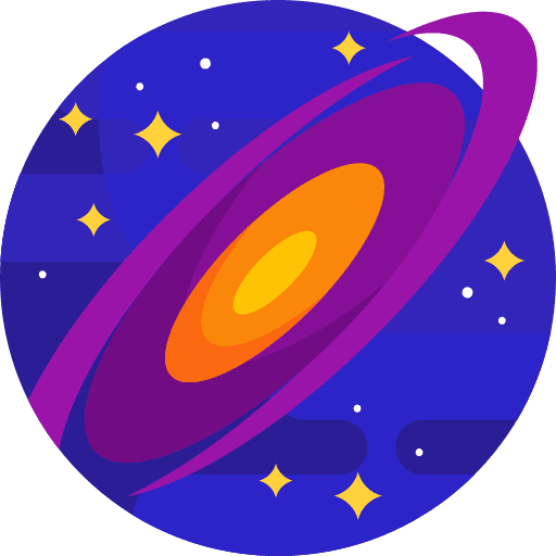 Black hole universe solar system galaxy icon